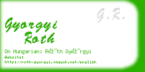 gyorgyi roth business card